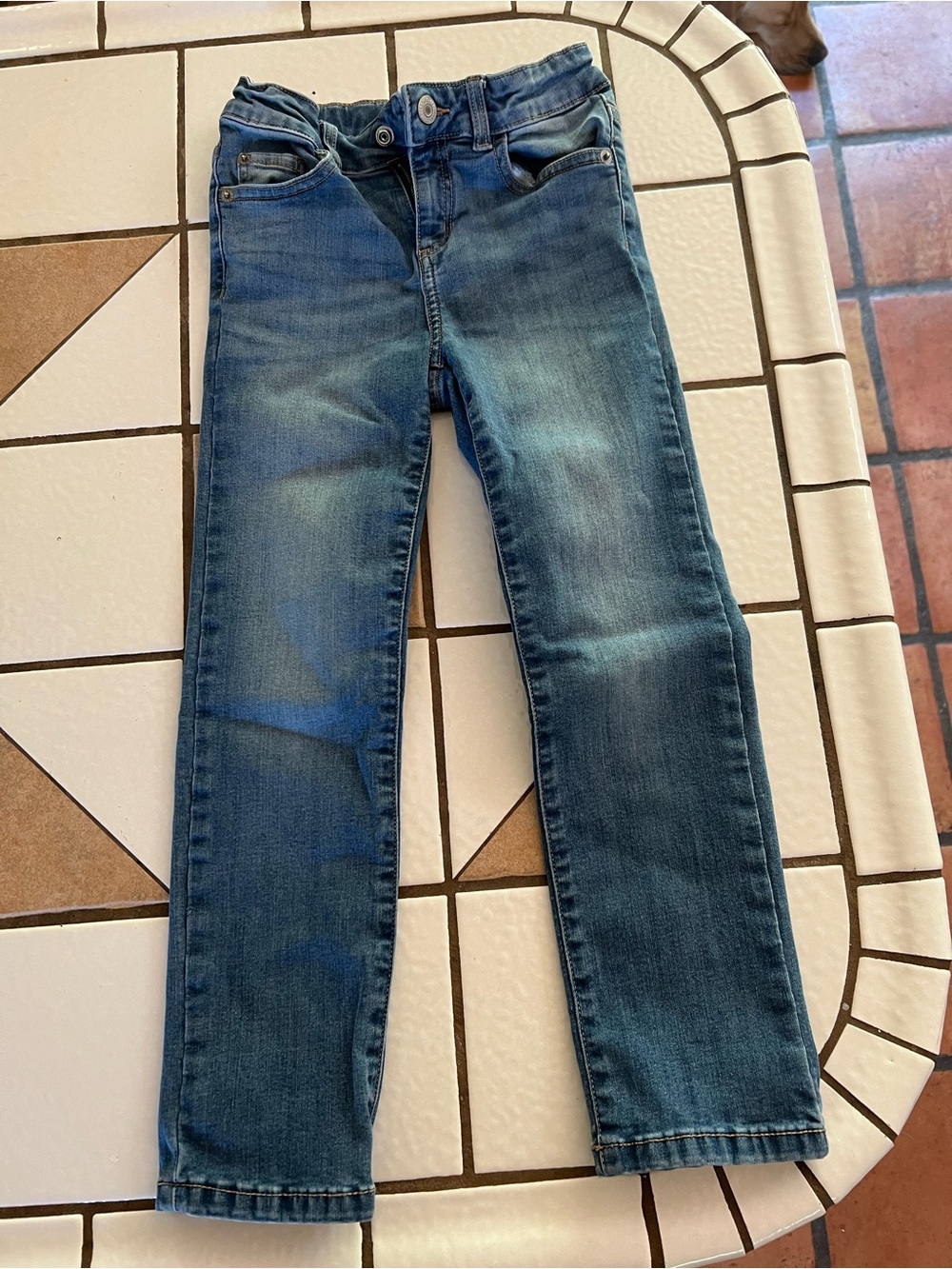Kids Blue Slim Straight Jeans size 6x